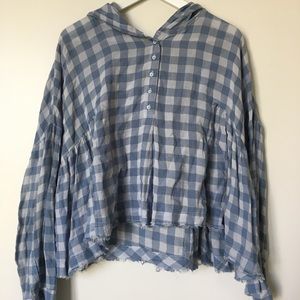 Free People Checkered Pullover